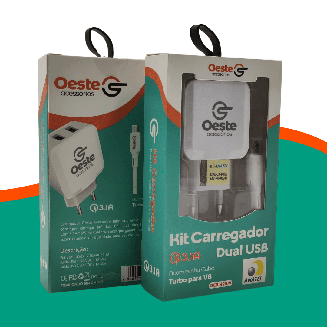 KIT CARREGADOR V8 - OESTE ACESSORIO OCR-4210V