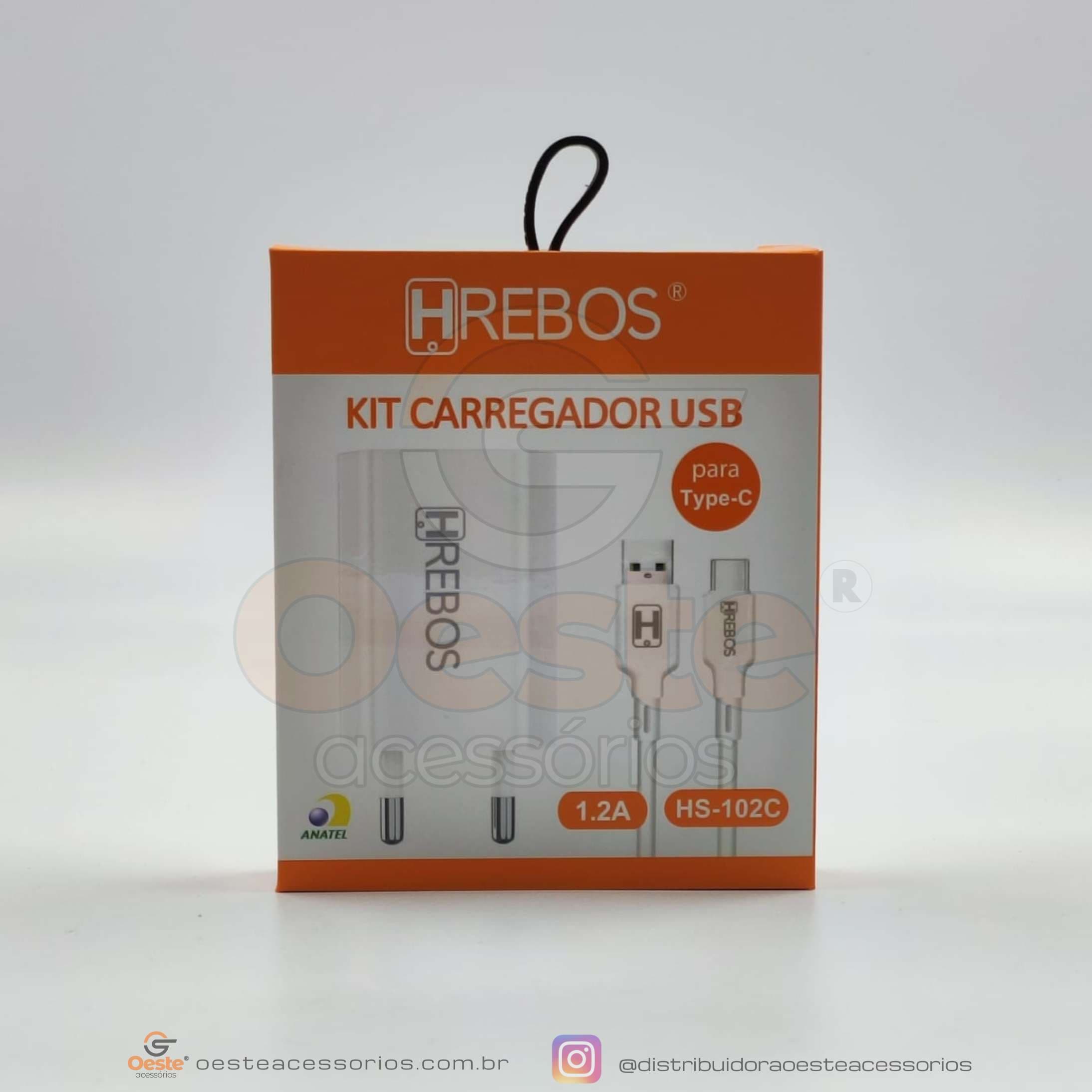 KIT CARREGADOR USB HREBOS HS-102C