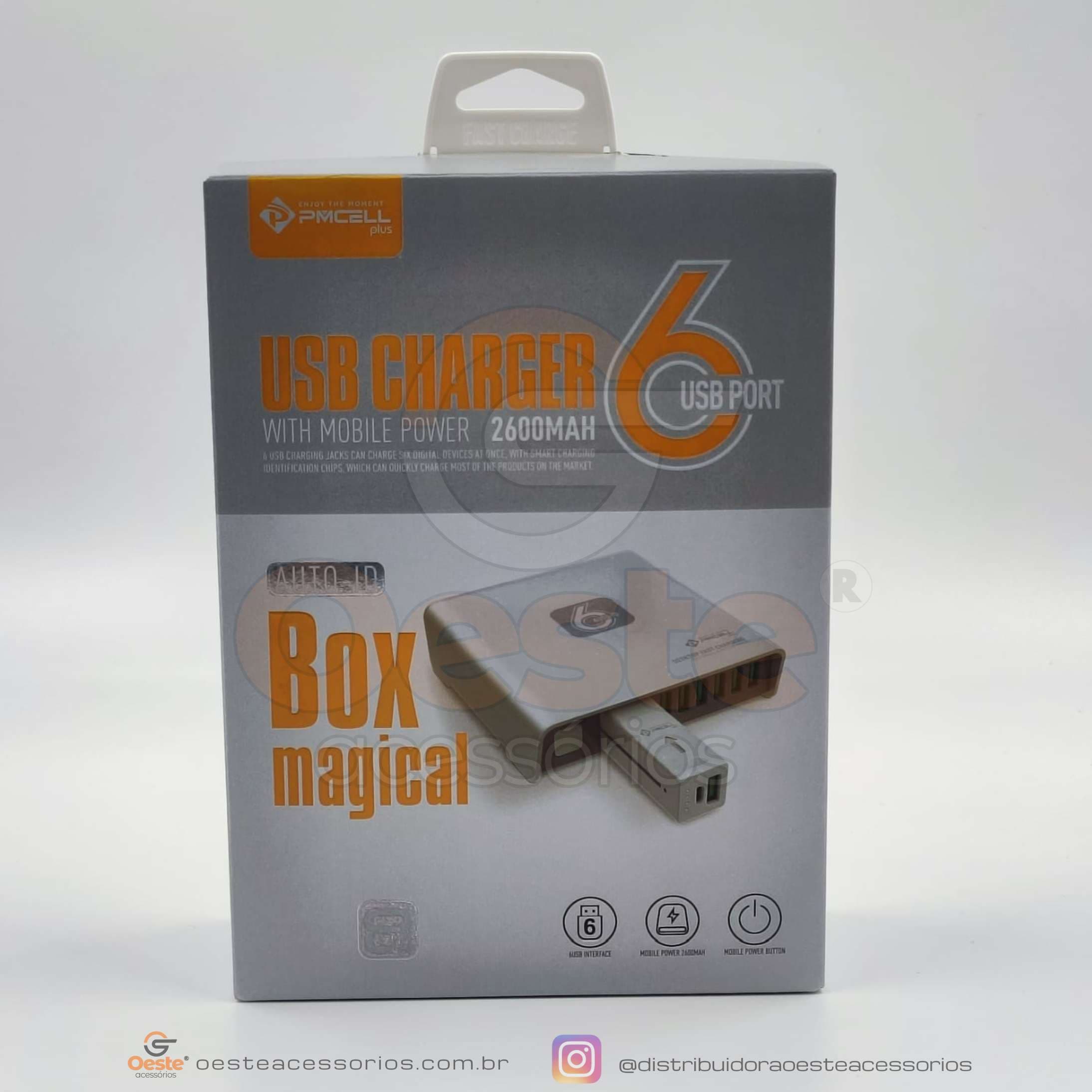 CARREGADOR USB CHARGER 6 PORTAS HC-54