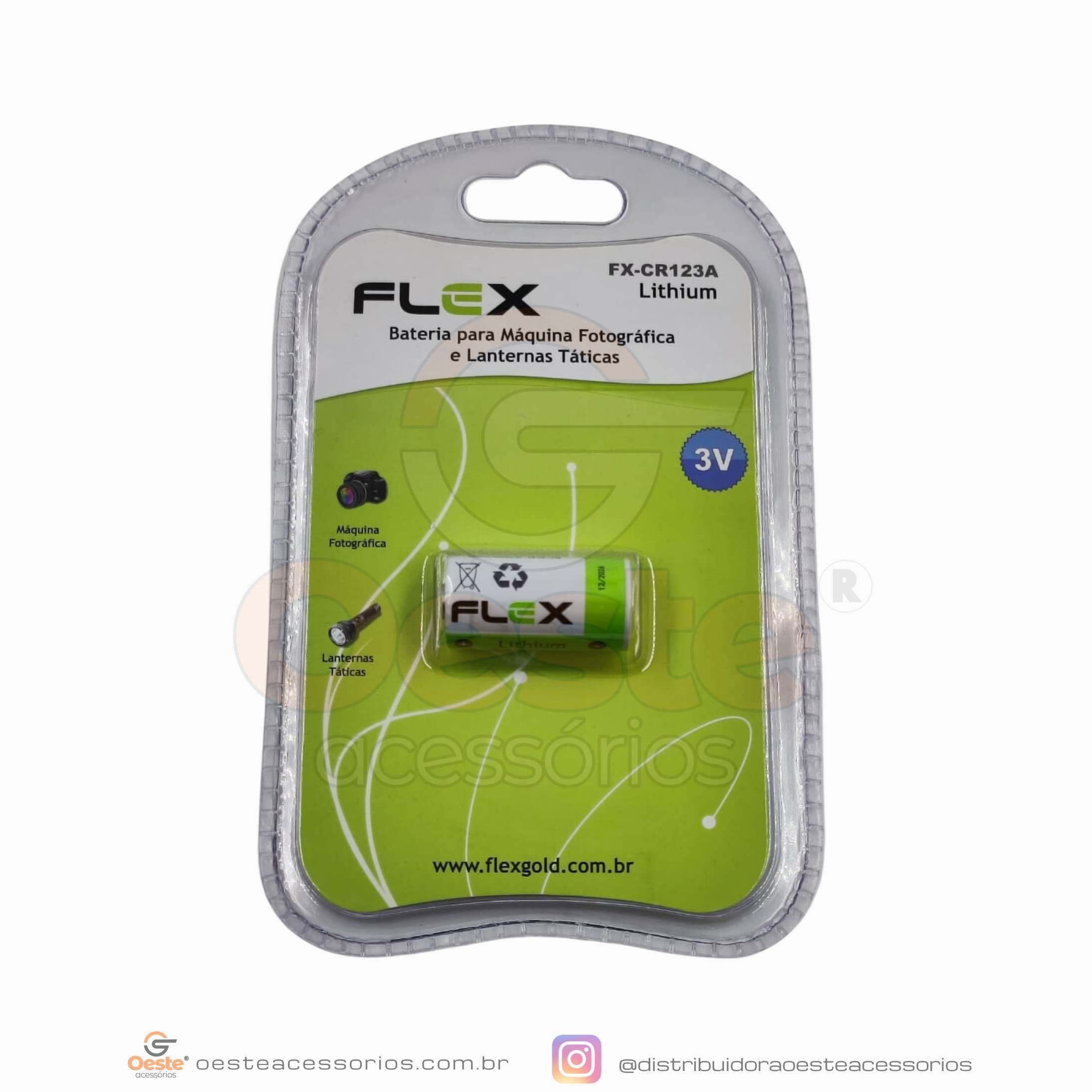 BATERIA PARA CÂMERAS E LANTERNAS TÁTICAS FX-CR123A