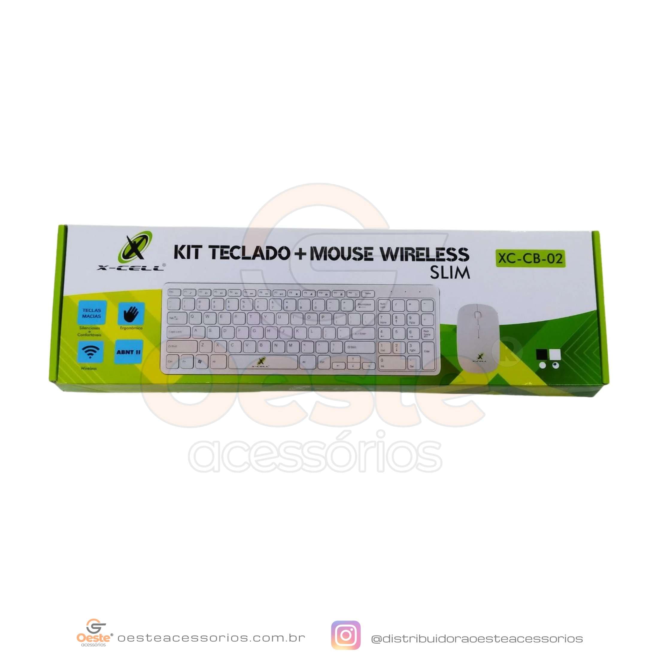 KIT TECLADO + MOUSE WIRELESS SLIM XC-CB-02