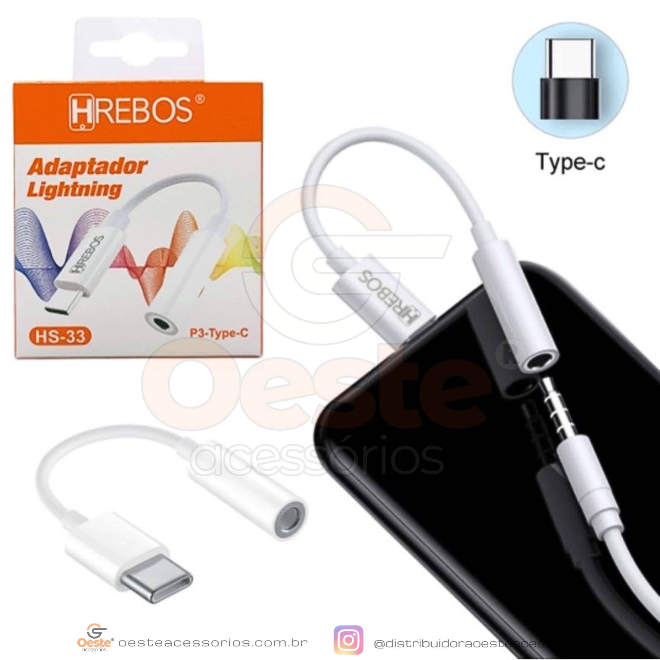 ADPTADOR FONE TYPE-C P3 HS-33
