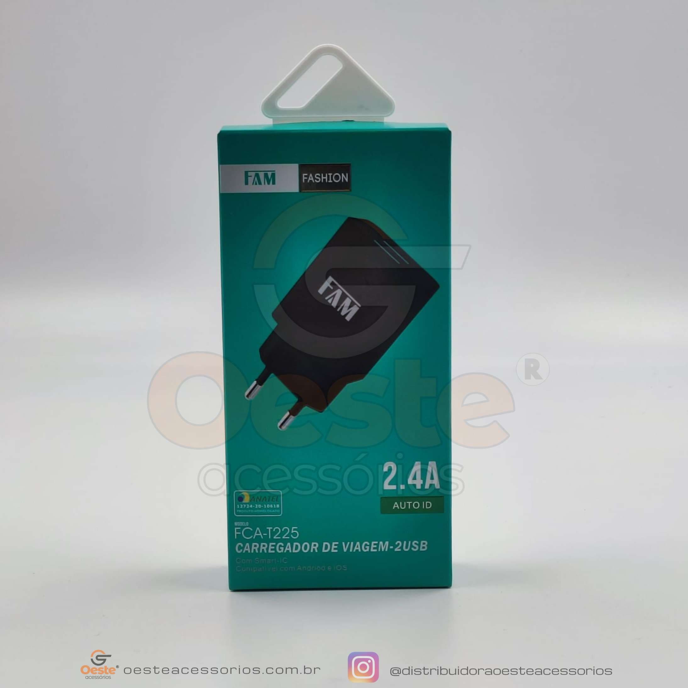FONTE TOMADA 2USB FCA-T225