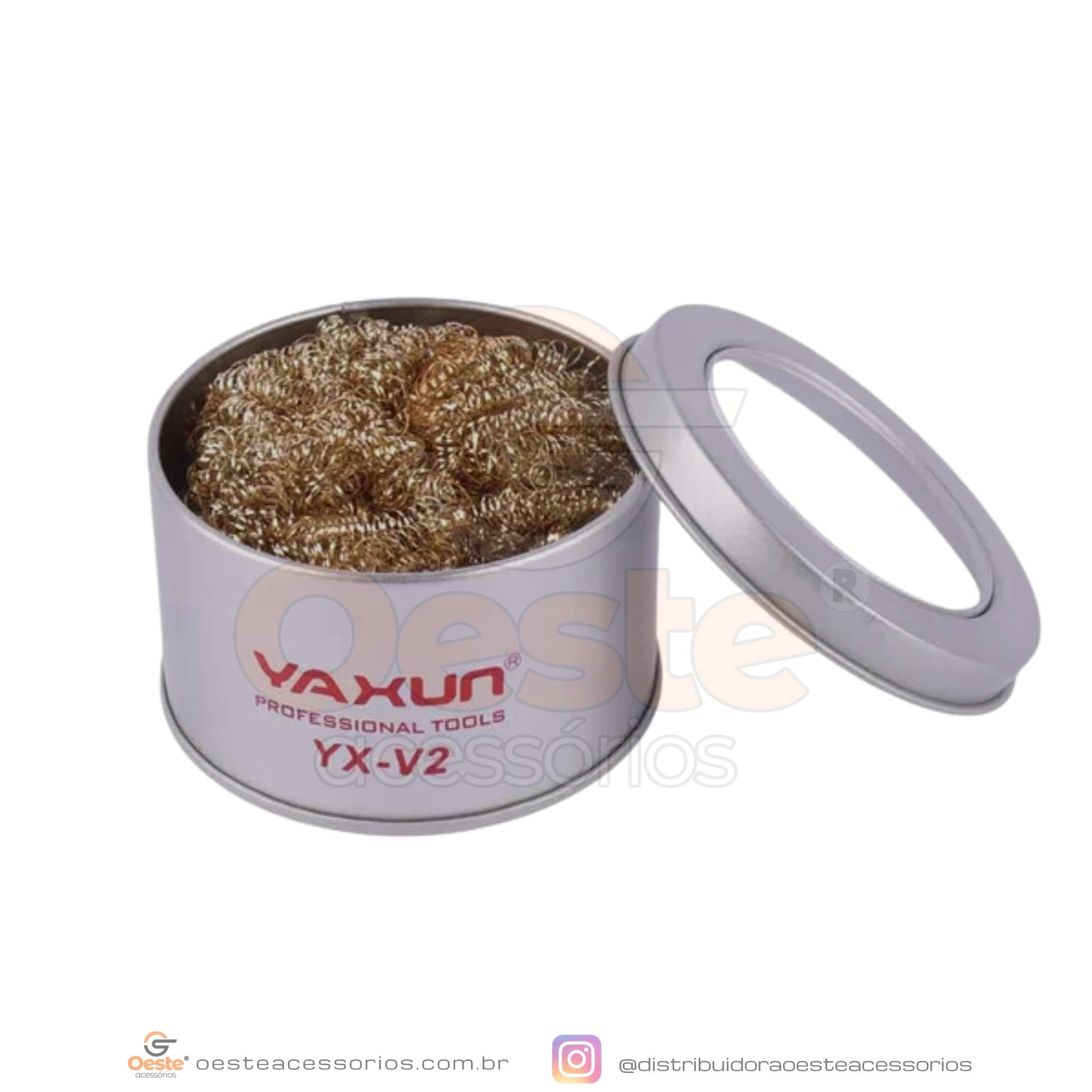 ESPONJA LIMPA FERRO DE SOLDA COM POTE YX-V2