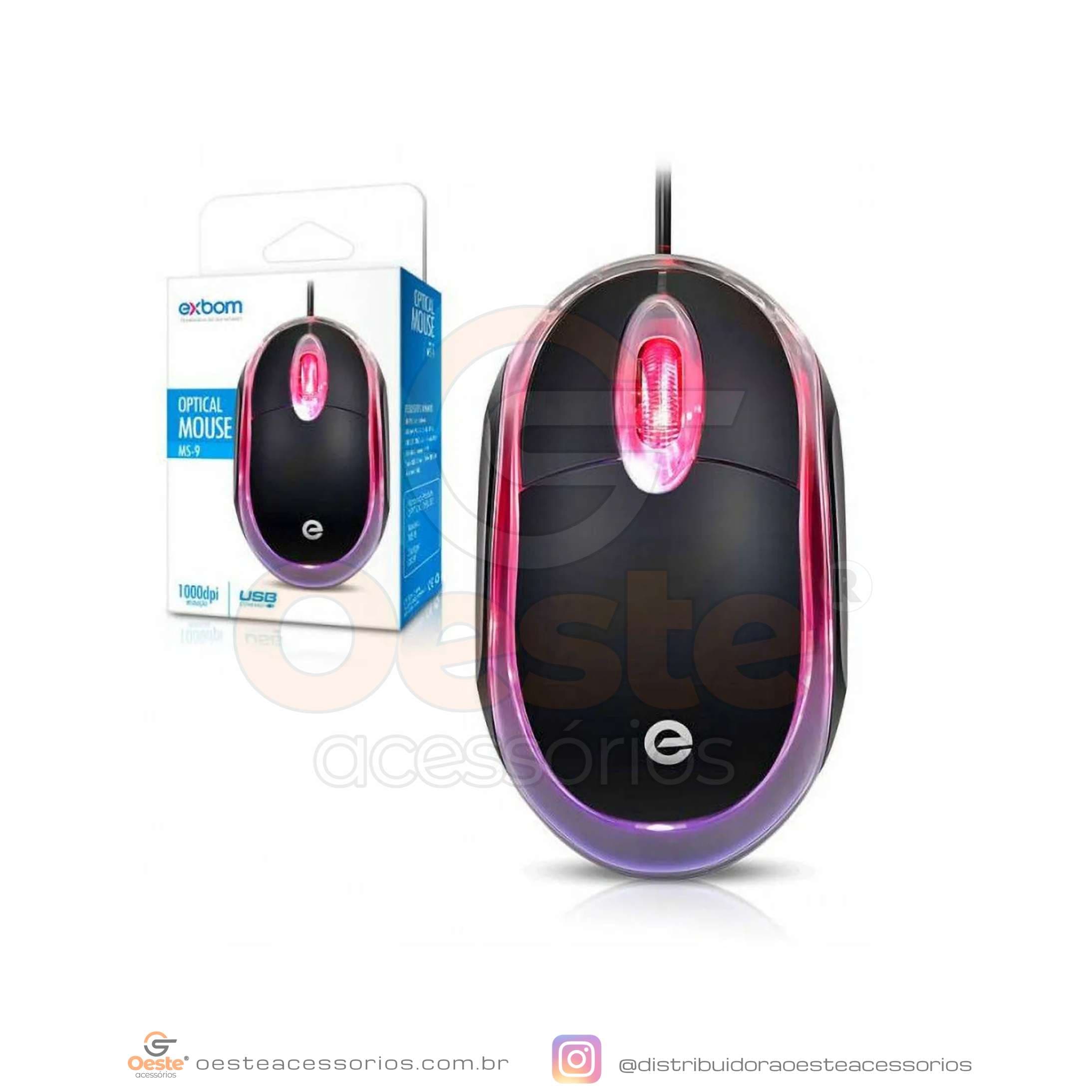 MOUSE COM FIO EXBOM MS-9