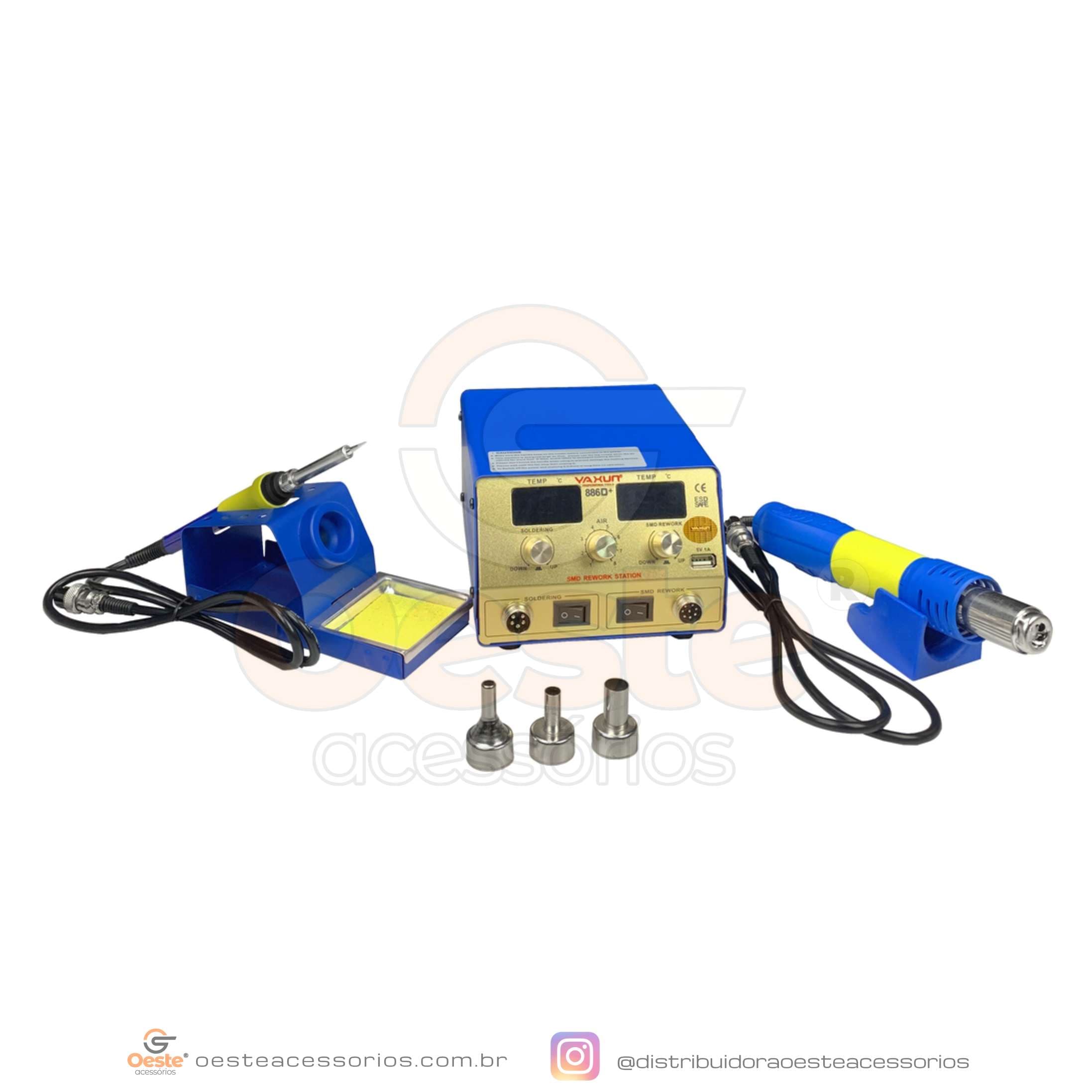 ESTAÇÃO DE AR E SOLDA YAXUN YX-886D+