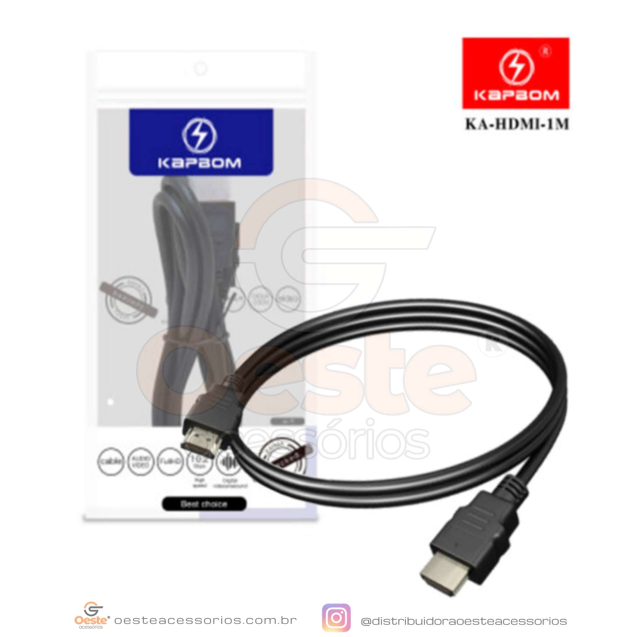 CABO HDMI KAPBOM 1 METRO MODELO KA-HDMI-1M