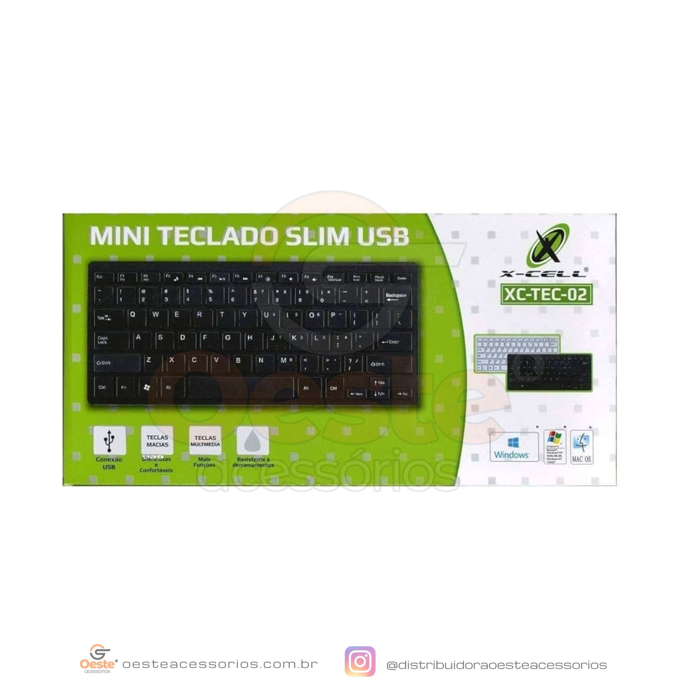 MINI TECLADO SLIM USB X-CELL XC-TEC-02