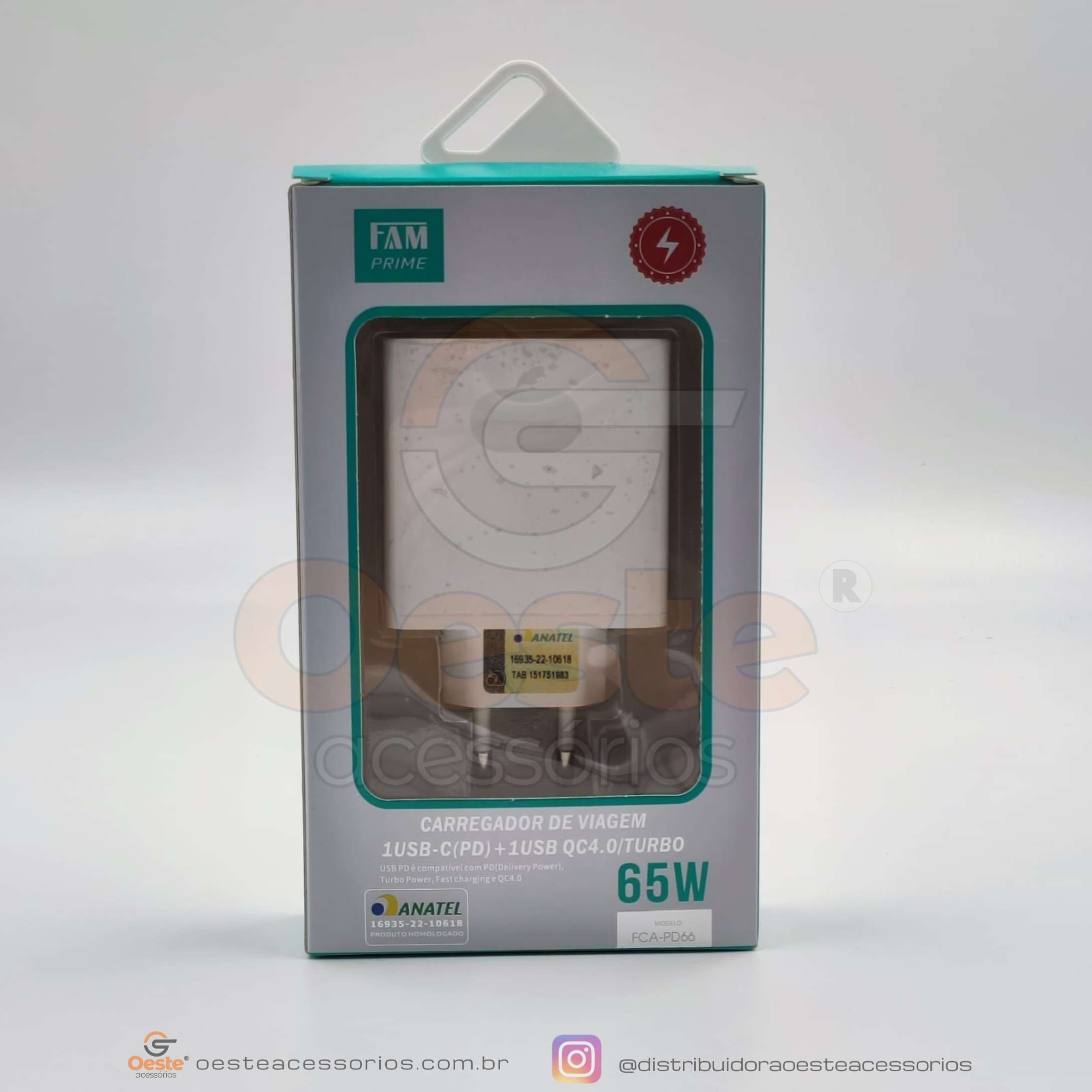 FONTE TOMADA 65W FAM FCA-PD66