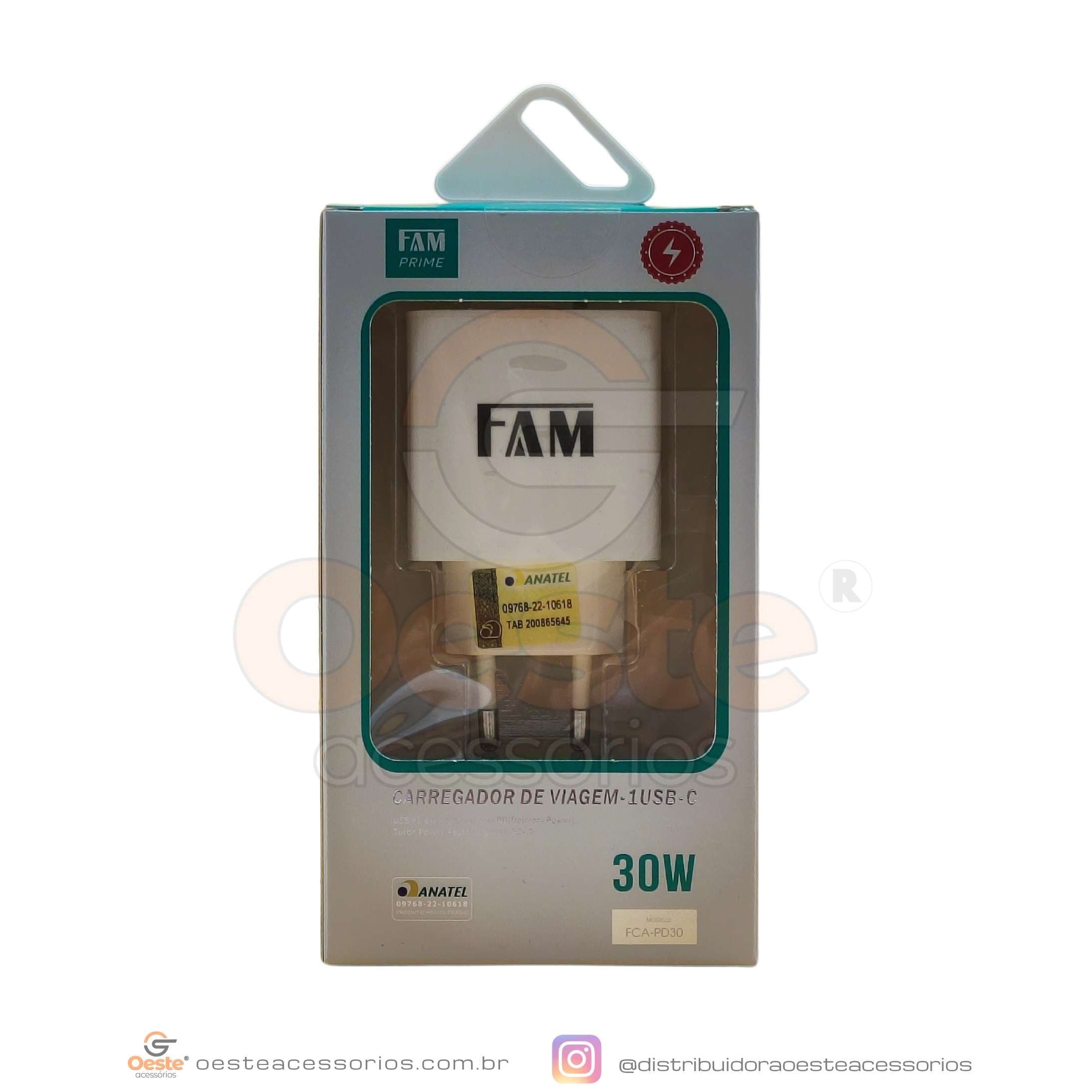 FONTE TOMADA TYPE-C PD30 30W FAM
