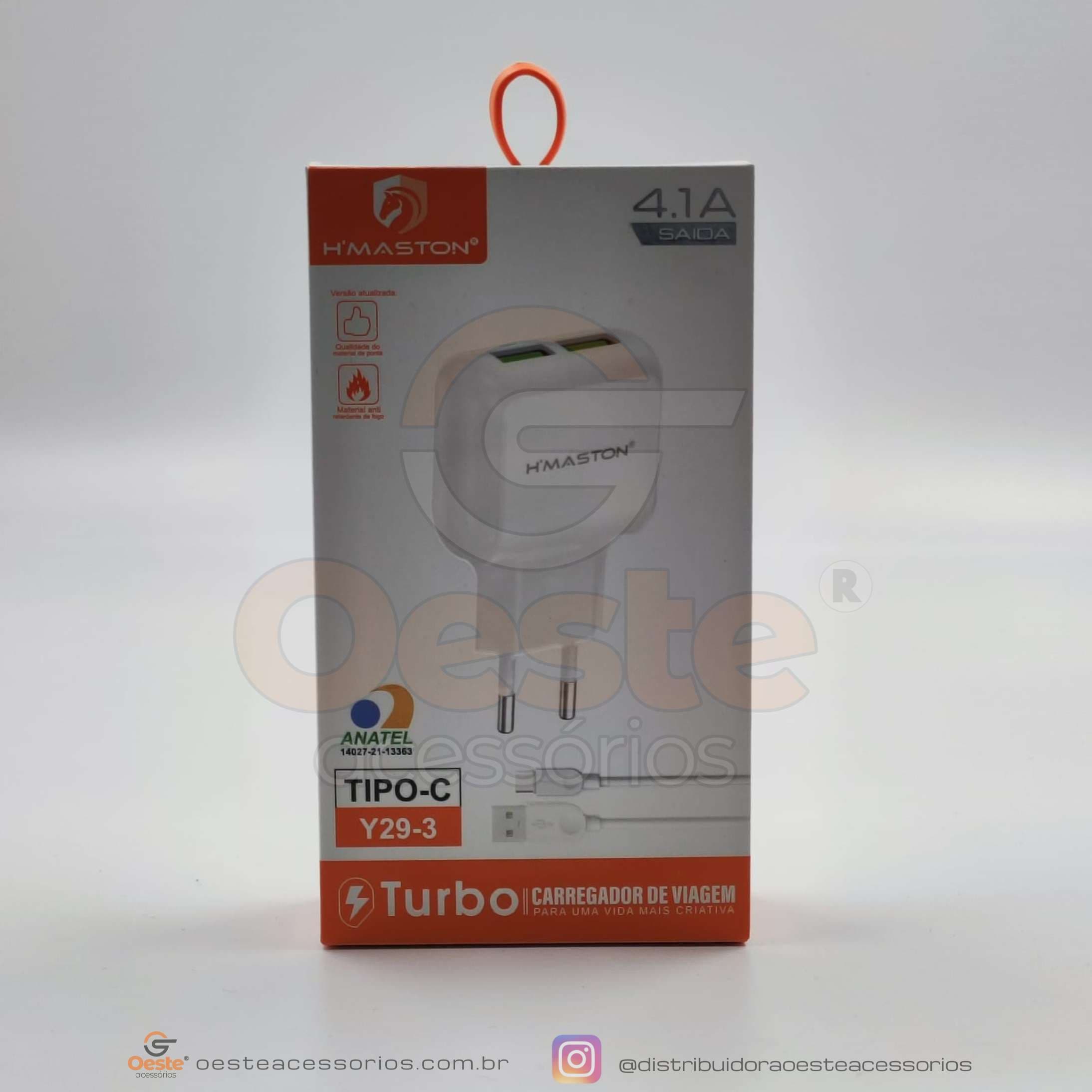 CARREGADOR H MASTON PRO TYPE-C Y29-3 3.1A