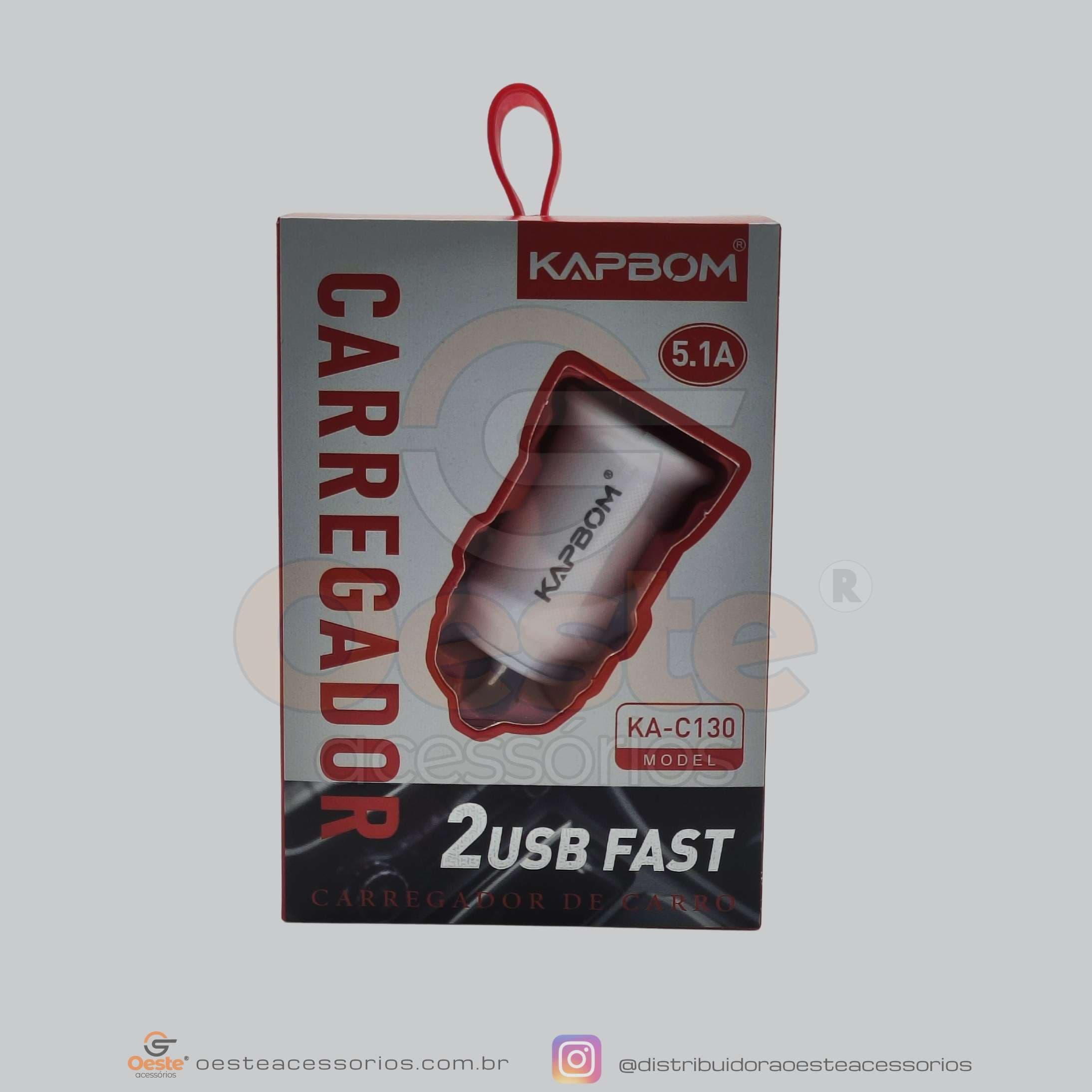CARREGADOR VEICULAR 5.1A KAPBOM KA-C130