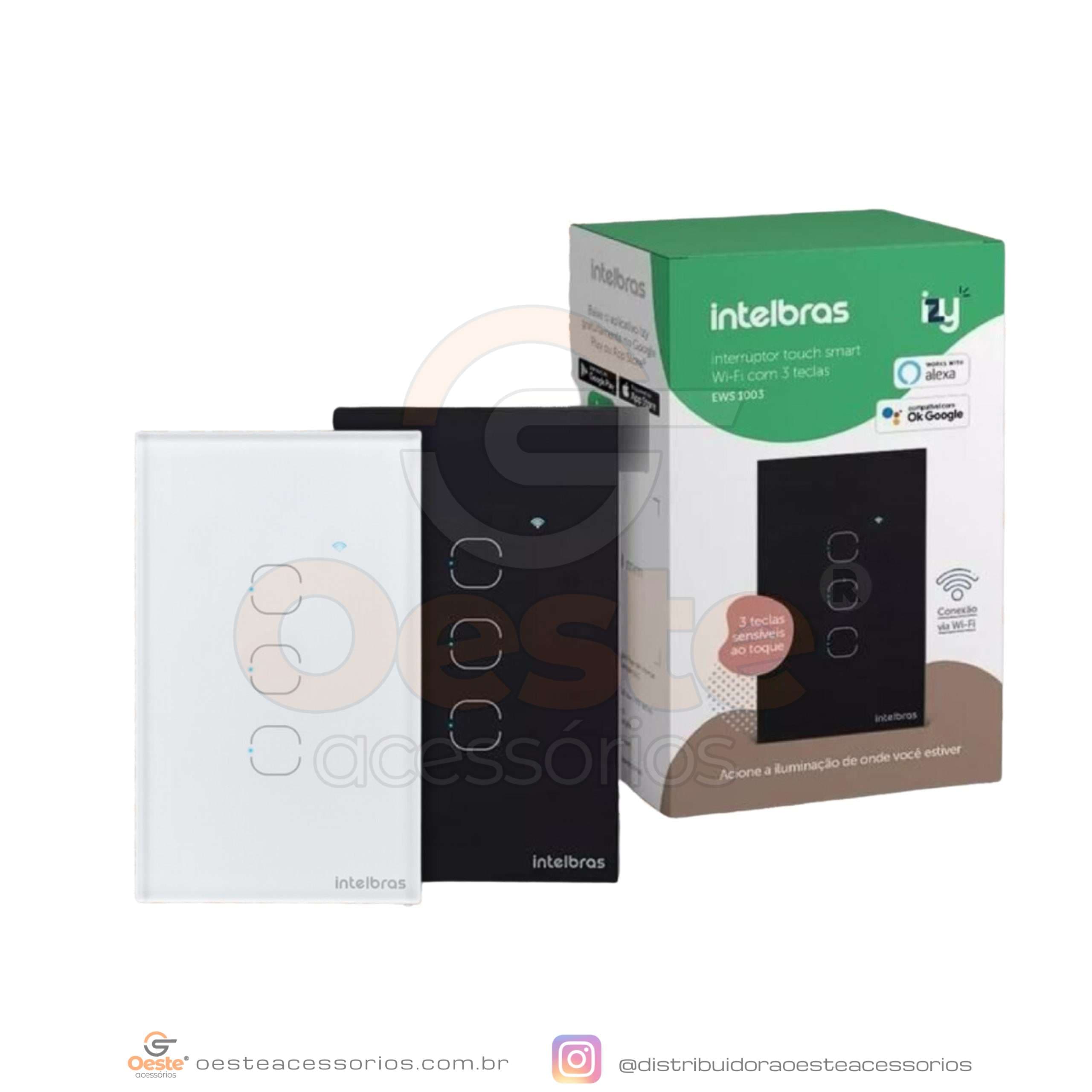 4850017 INTERRUPTOR TOUCH SMART WI-FI COM 3 TECLAS EWS 1003