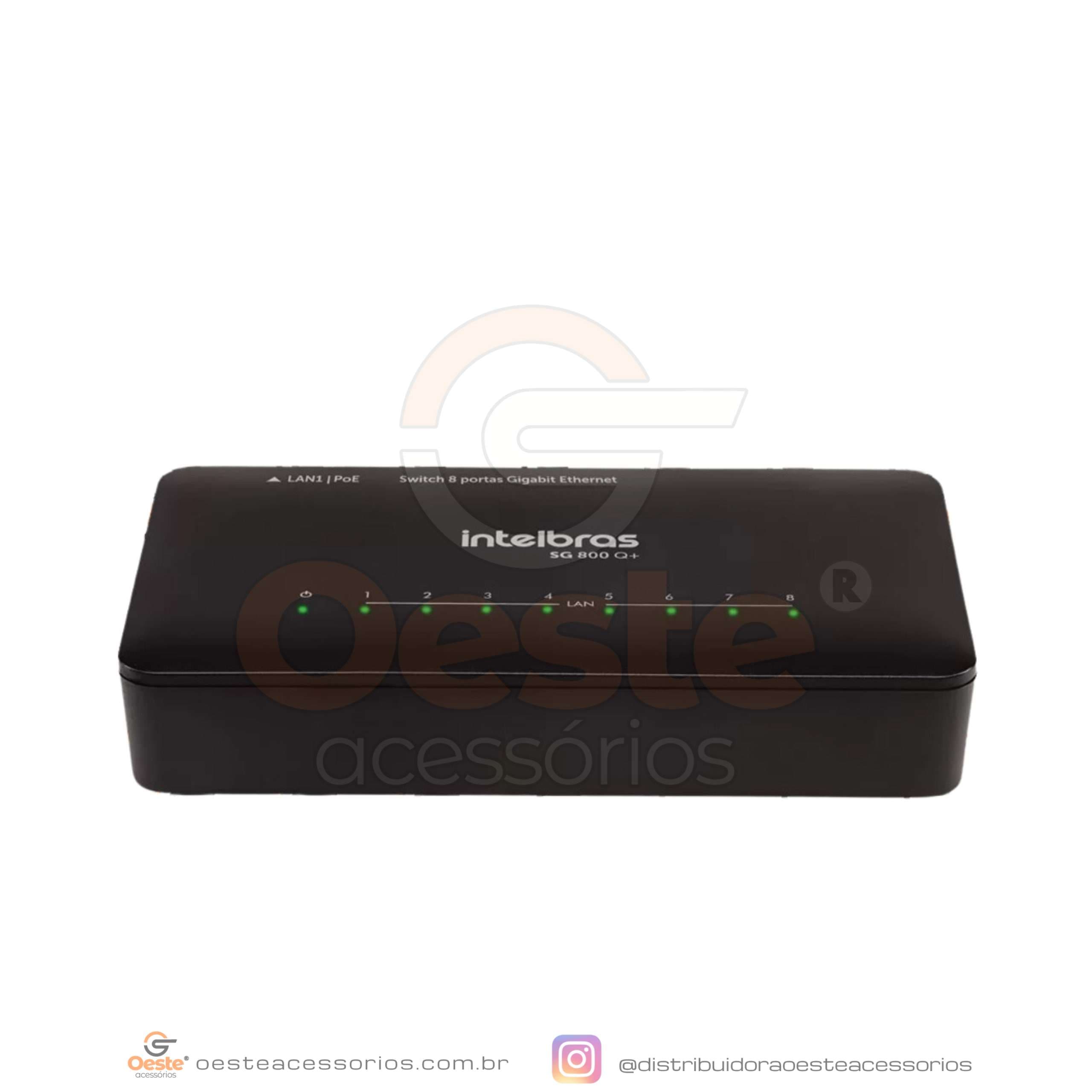 SWITCH 8 PORTAS GIGABIT ETHERNET SG 800 Q+ / SG 800 VLAN