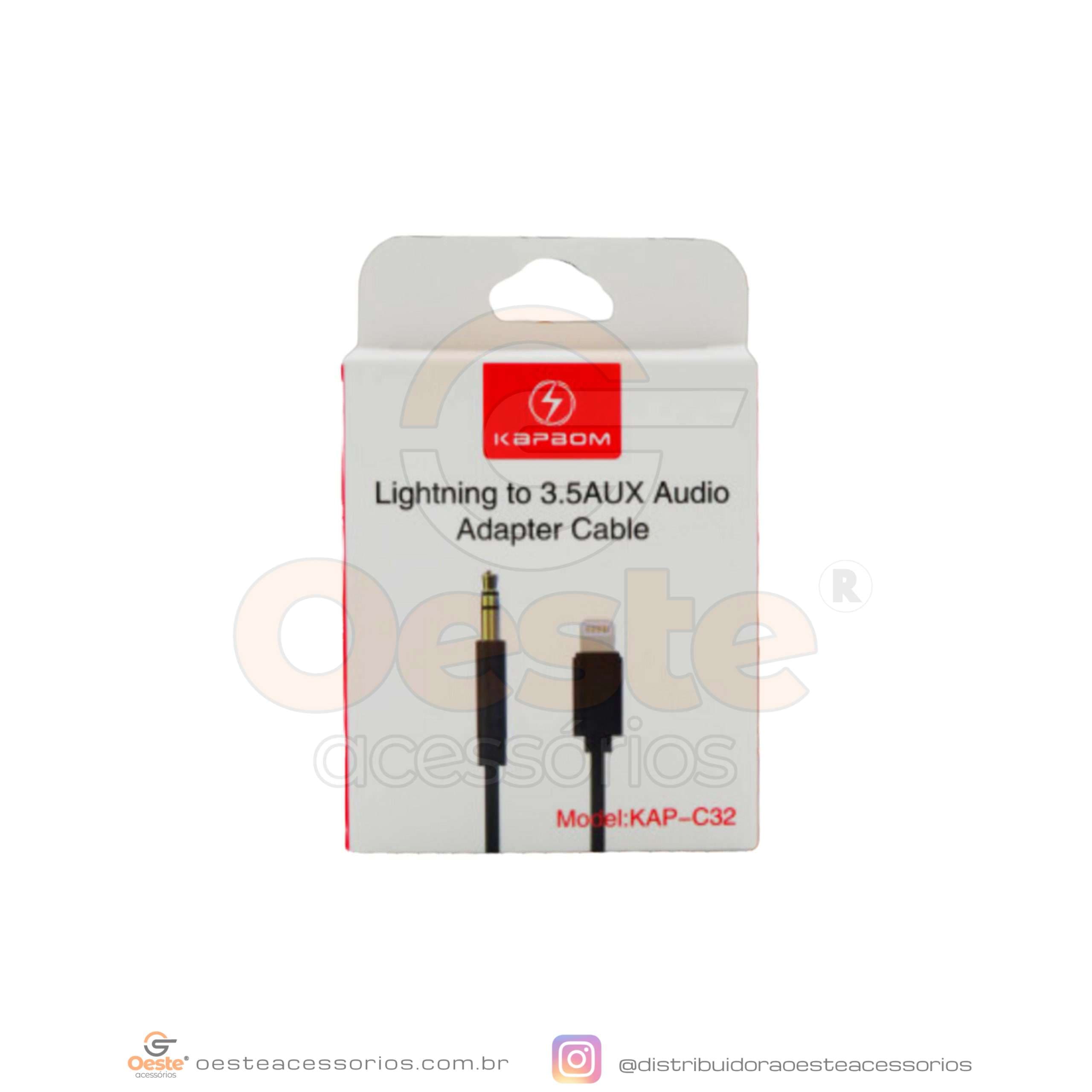 CABO LIGHTNING TO 3.5AUX AUDIO ADAPTER CABLE KAPBOM KAP-C32