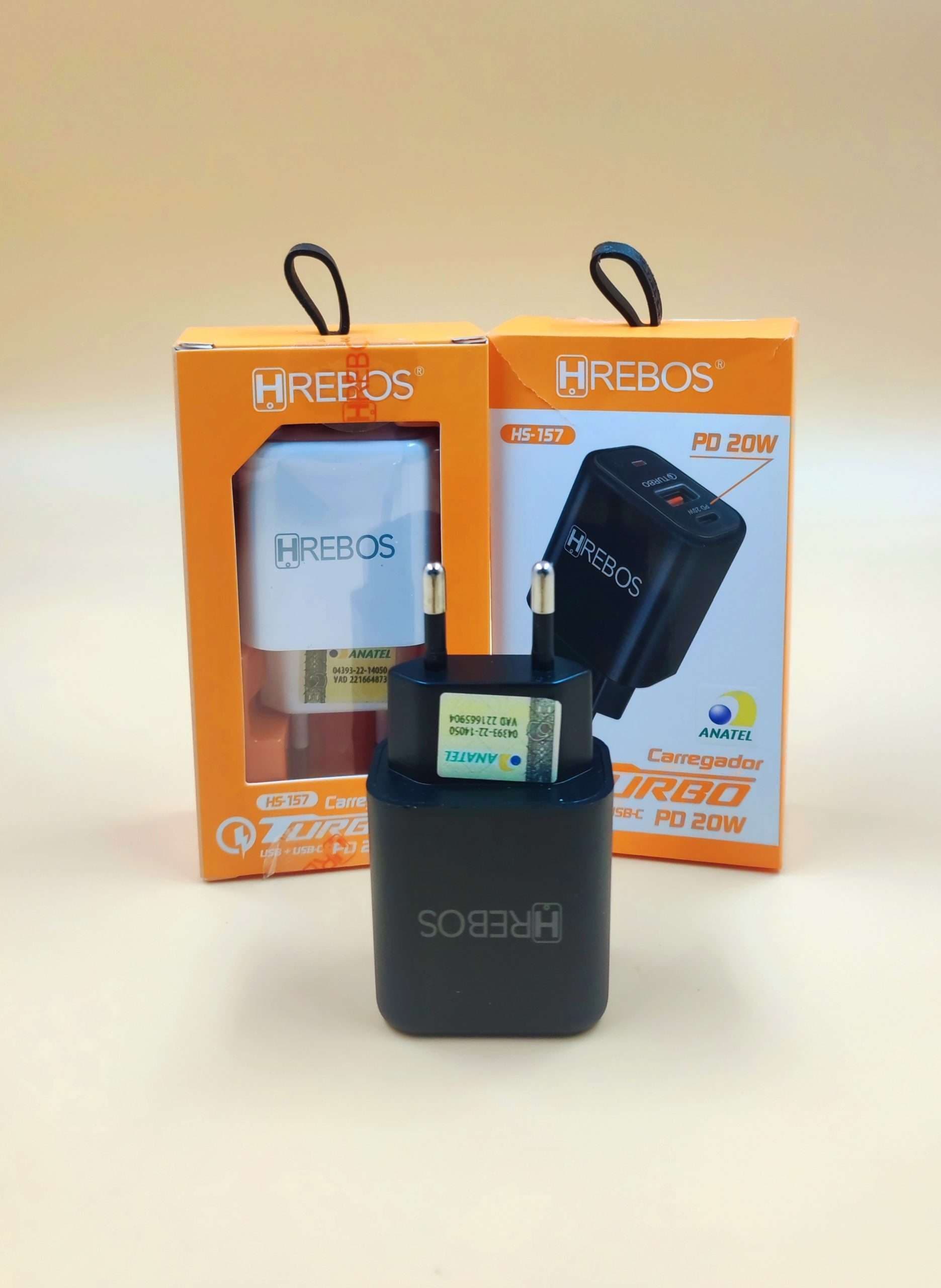 FONTE TOMADA H REBOS PD20W USB+USBC HS-157