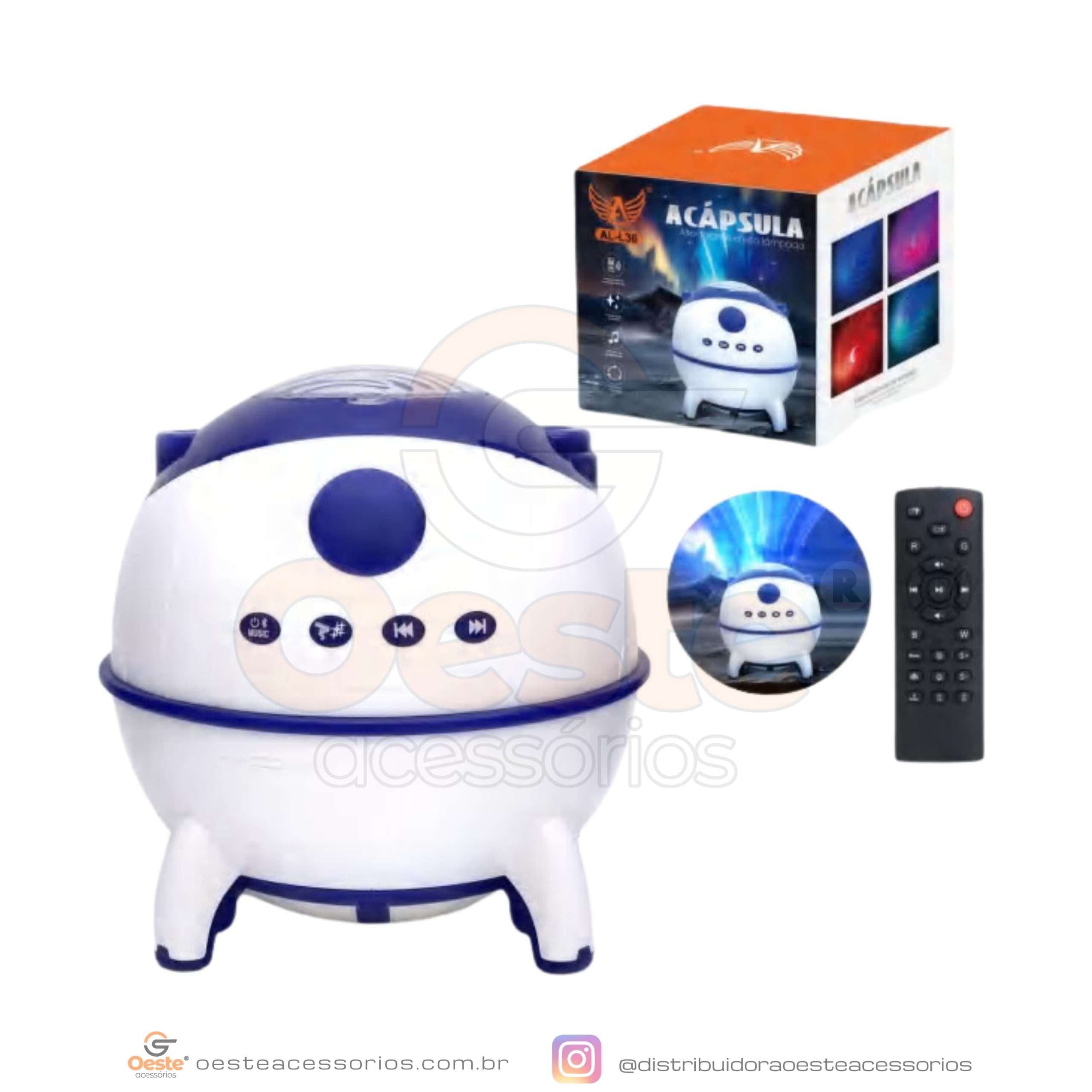 ACAPSULA ALTO-FALANTE LUMINARIA EFEITO LAMPADA LTOMEX AL-L36