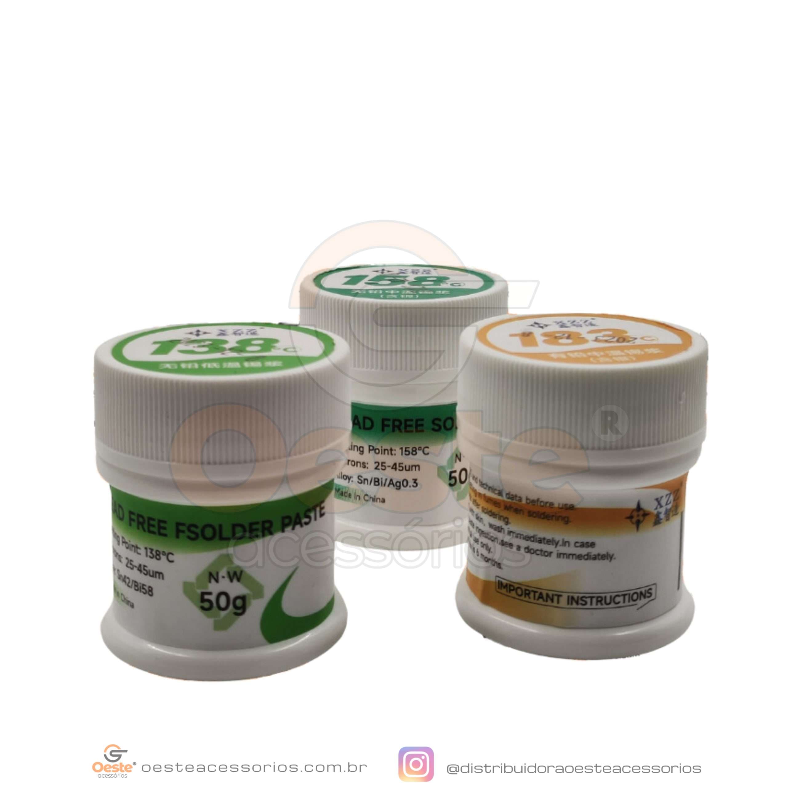ESTANHO EM PASTA 138 183 158 LEAD FREE SOLDER PAST