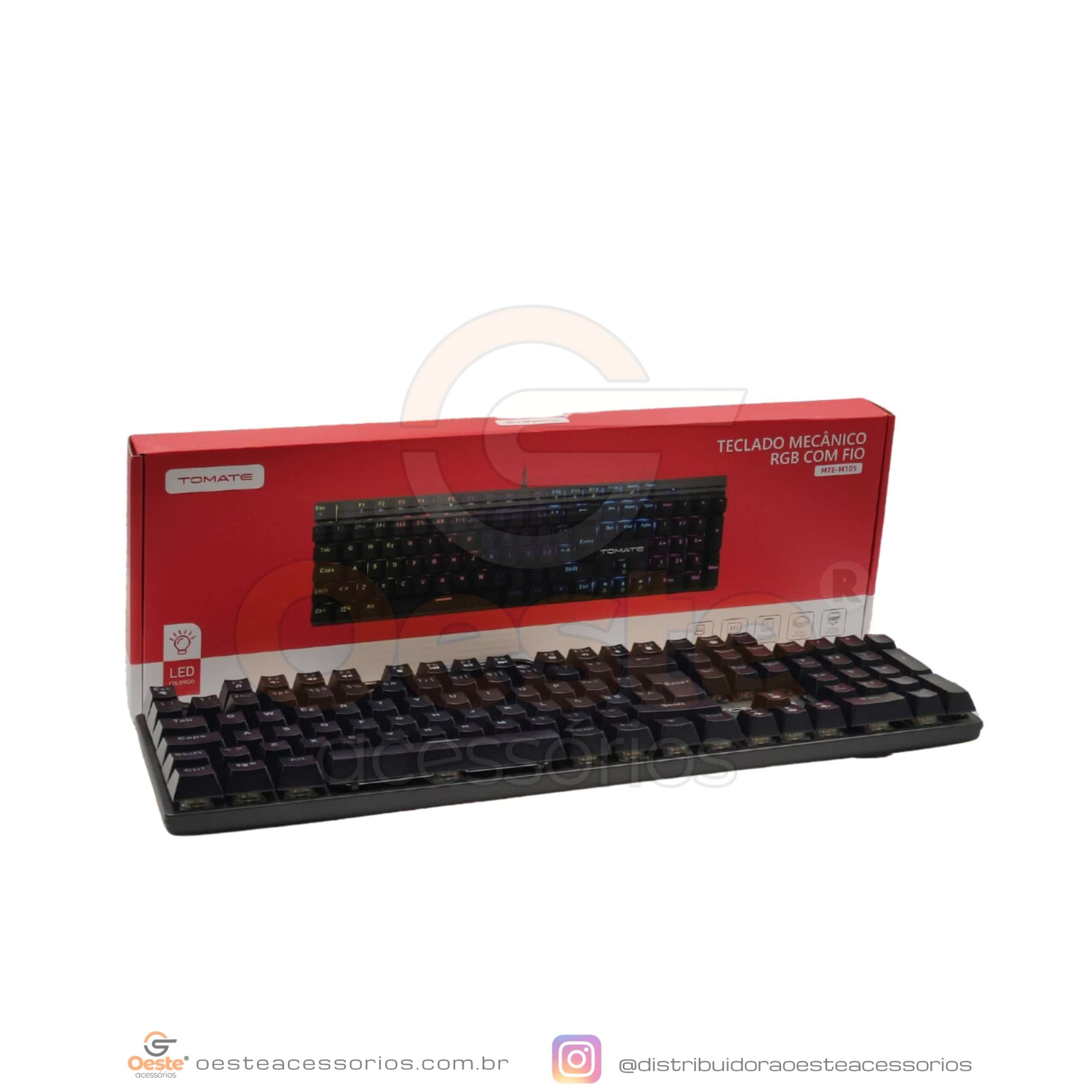 TECLADO MECANICO RGB COM FIO MTE-M105