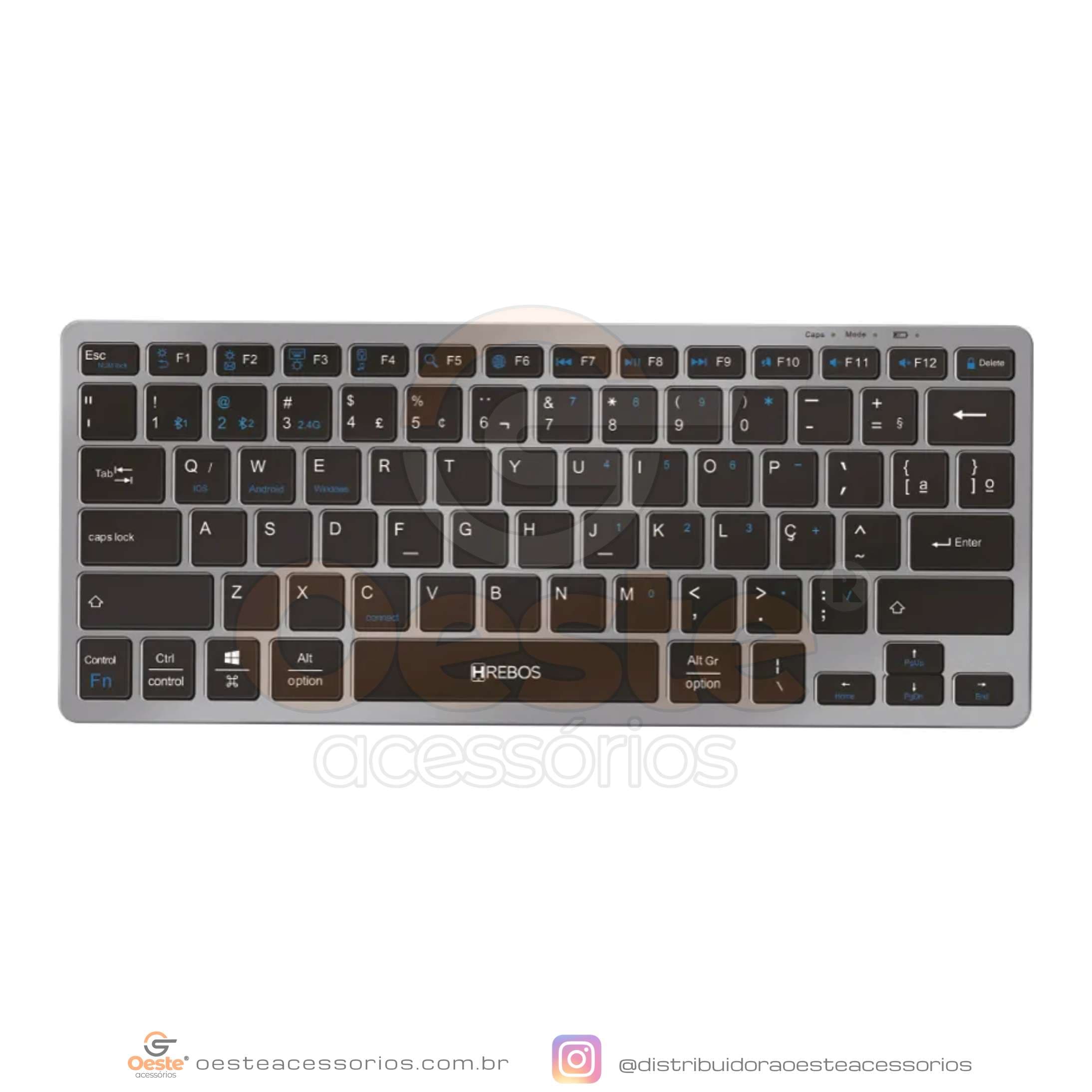 TECLADO WIRELESS HREBOS IF-214