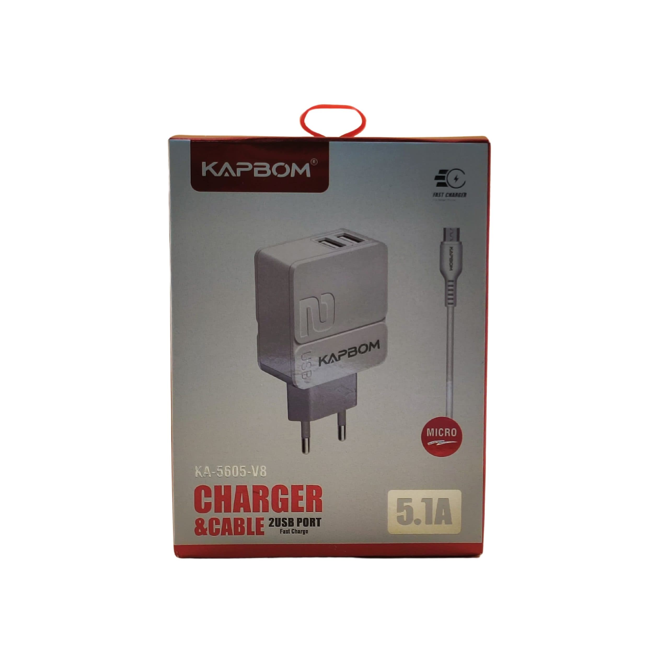 CARREGADOR KAPBOM V8 5,1A KA-5605-V8