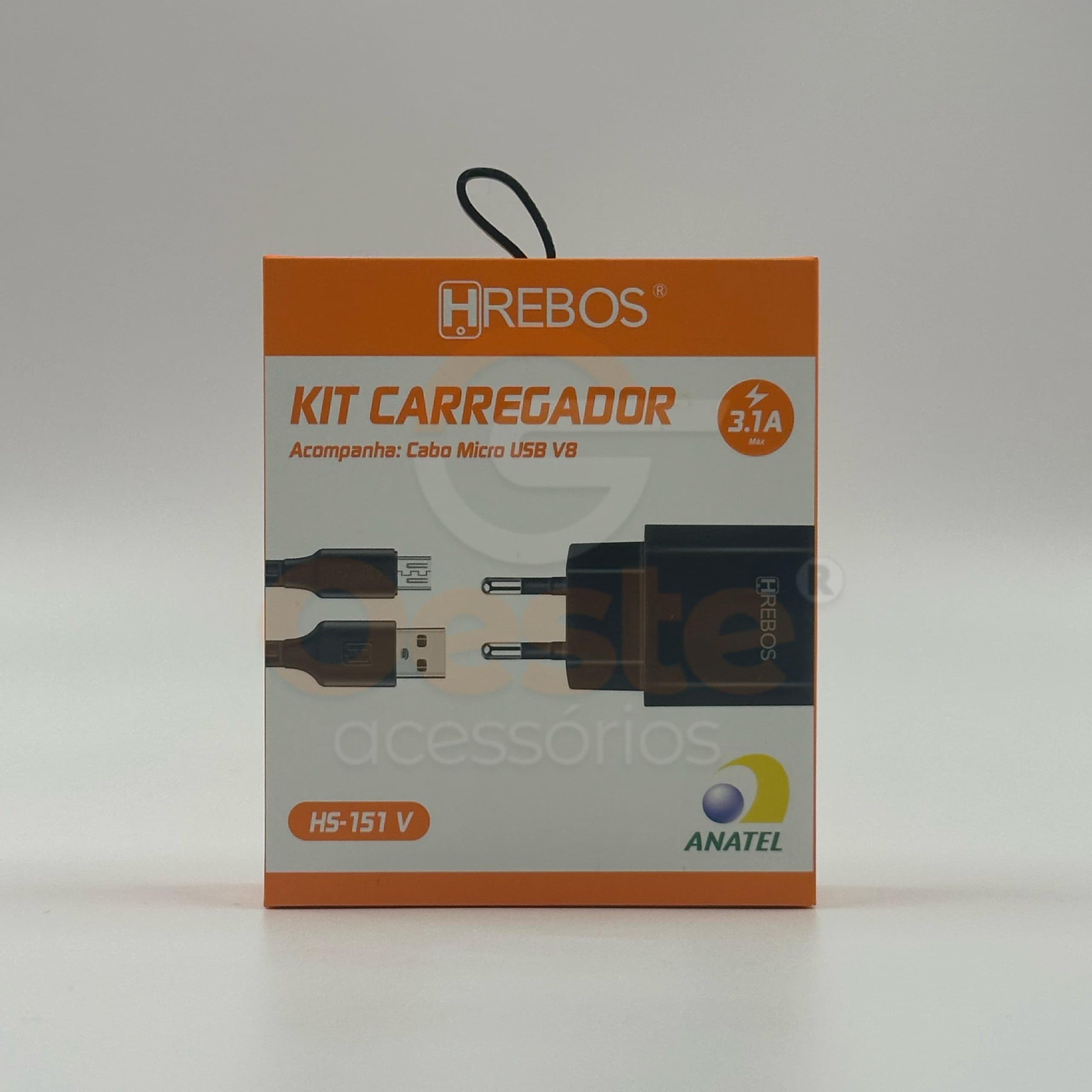 KIT CARREGADOR V8- HREBOS HS-151V
