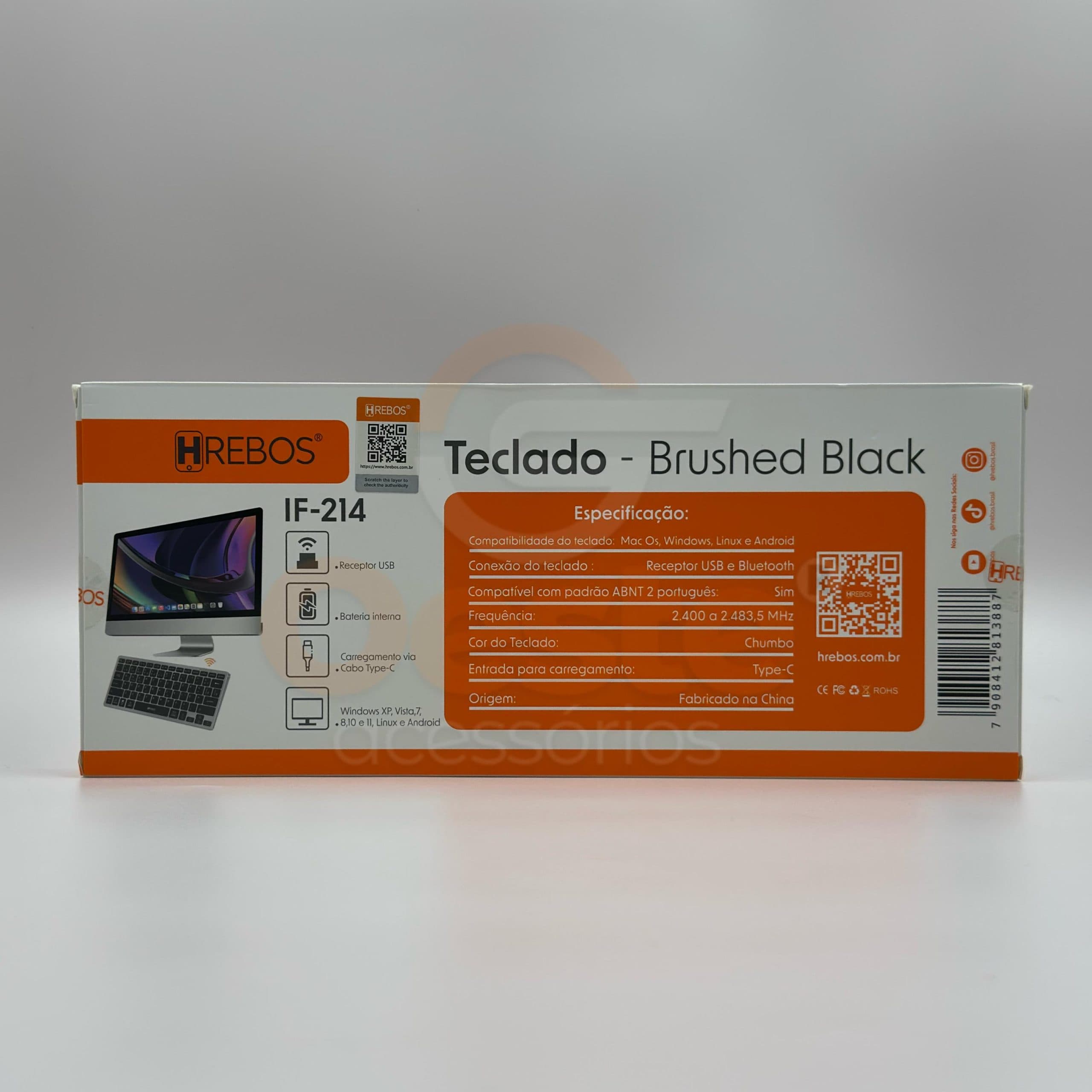 TECLADO SEM FIO - HREBOS IF-214