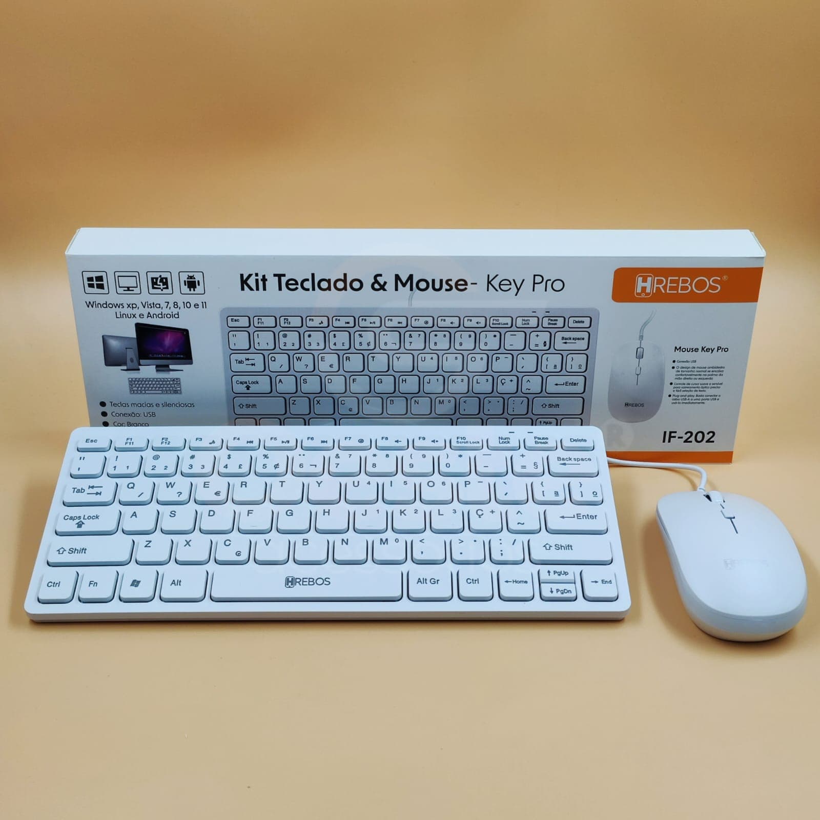 KIT TECLADO E MOUSE KEY PRO H'REBOS IF-202