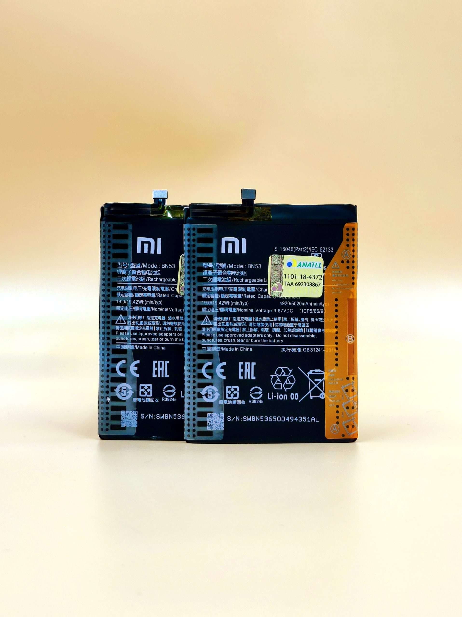 BATERIA XIAOMI NOTE 9 PRO/ 10 PRO/ 10 PRO MAX (BN53) ANATEL ORIGINAL