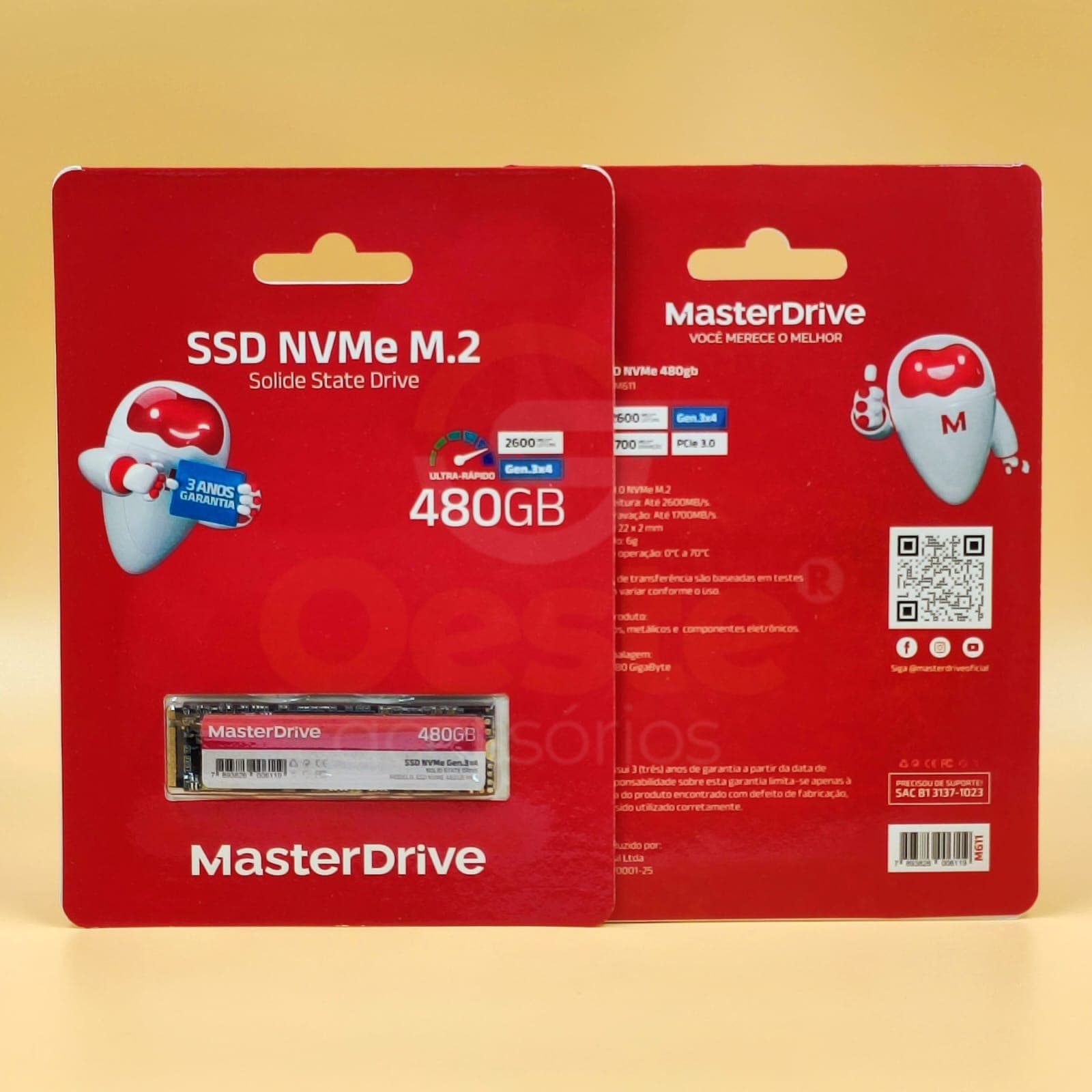 SSD NVME M.2 480GB MASTERDRIVE