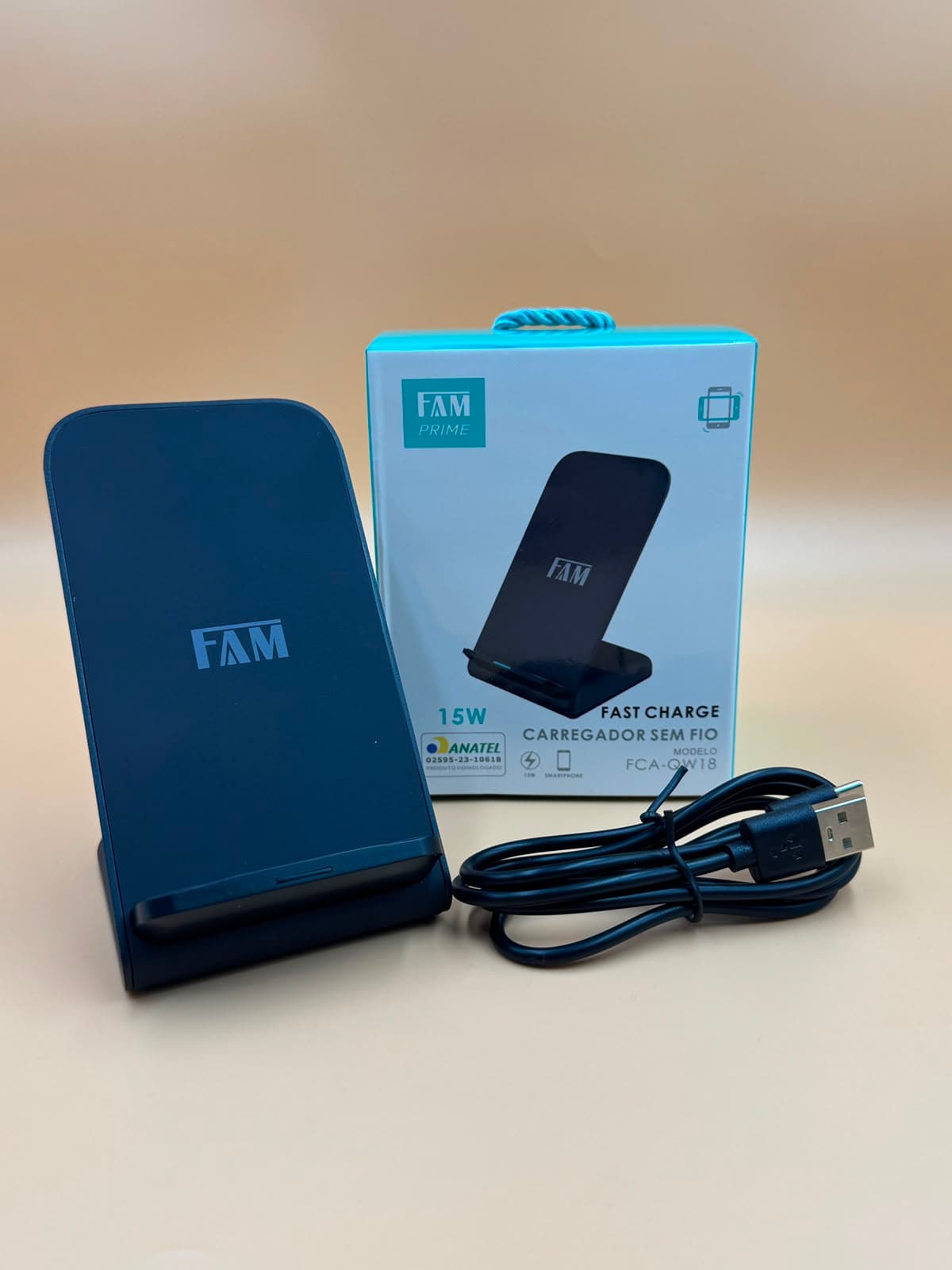 CARREGADOR SEM FIO FAST CHARGE FAM PRIME