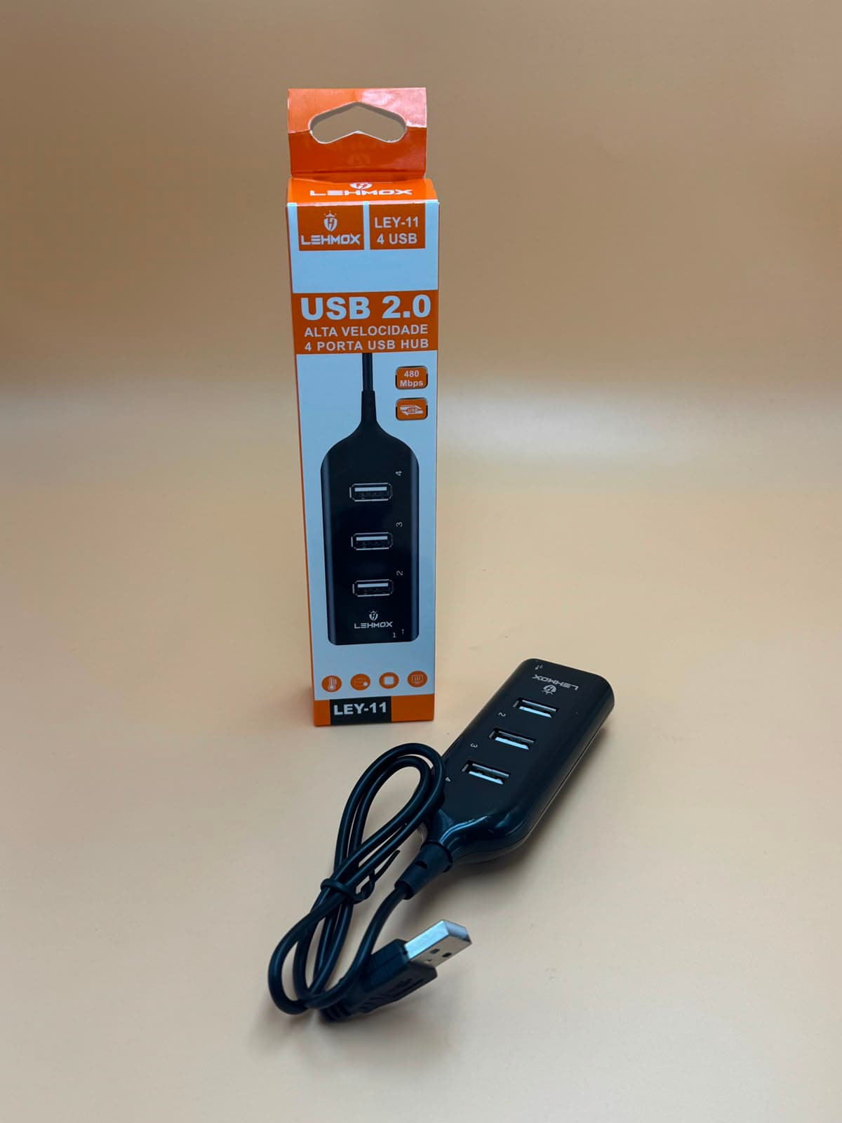 HUB USB 2.0 4 PORTAS LEHMOX