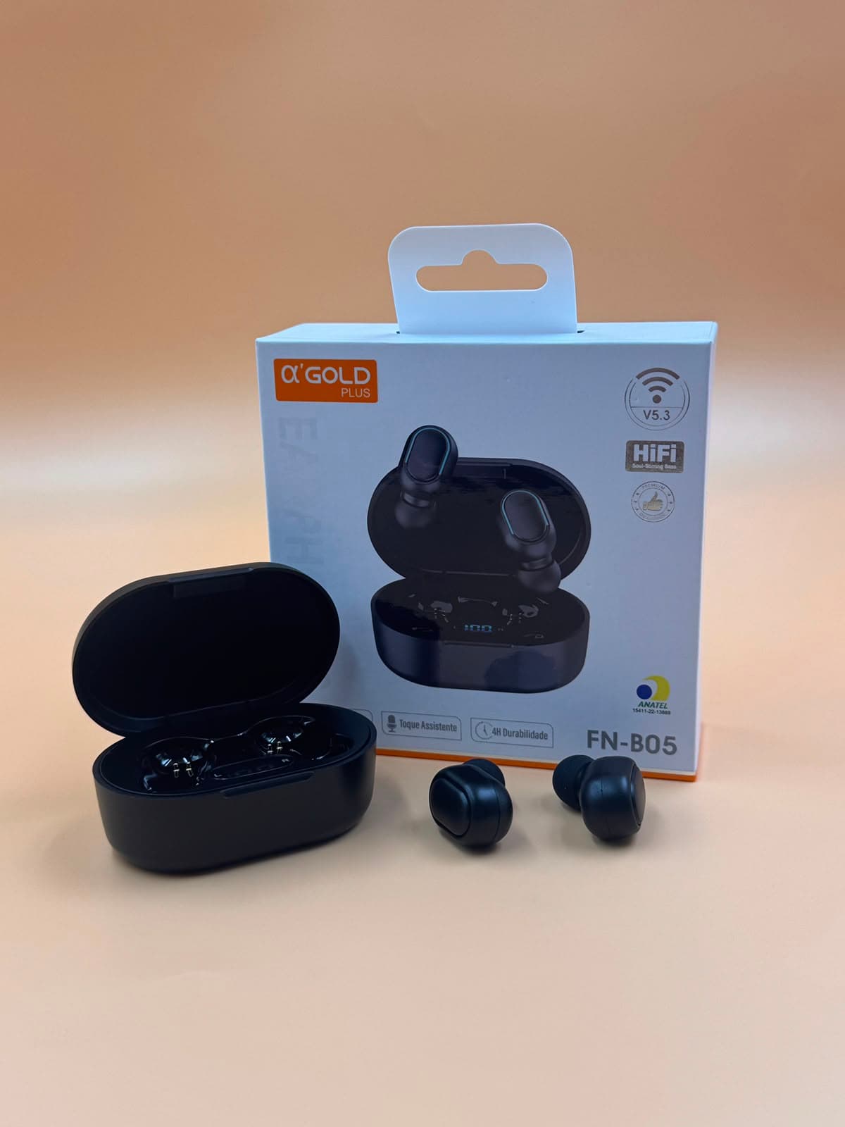 FONE DE OUVIDO BLUETOOTH A'GOLD PLUS FN-B05