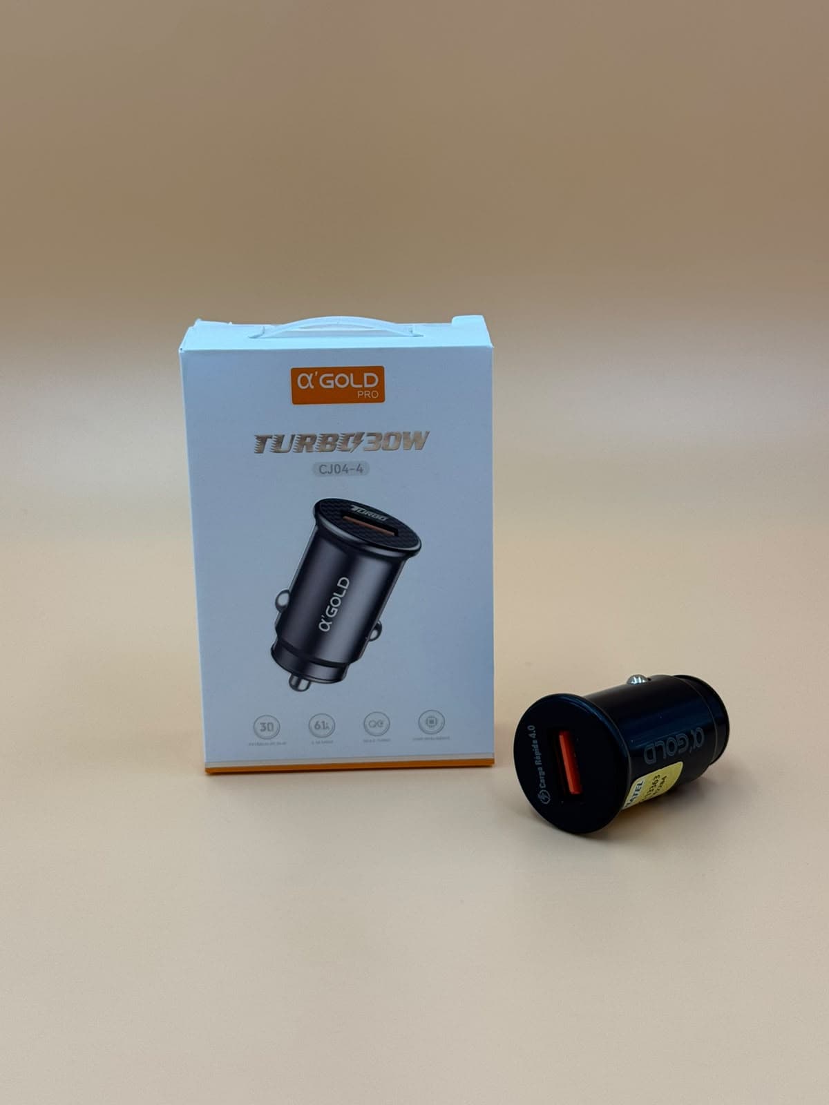 CARREGADOR VEICULAR A'GOLD TURBO 30W CJ04-4