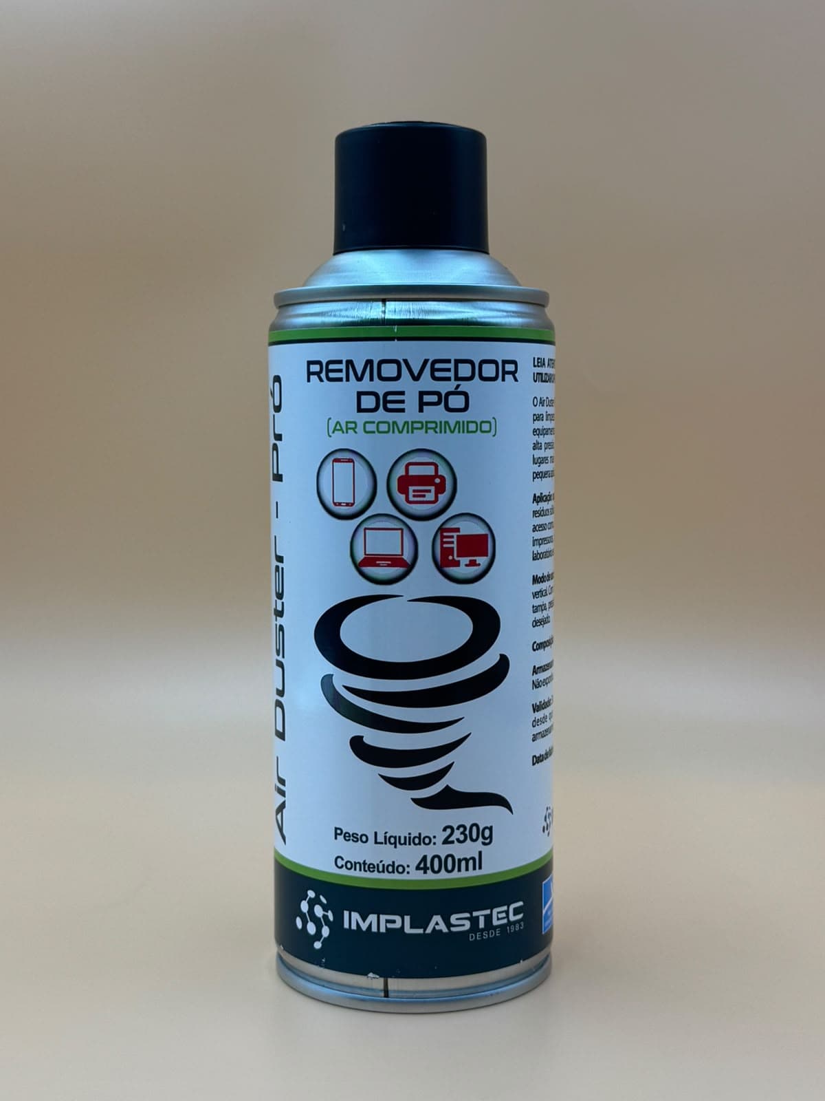 REMOVEDOR DE PÓ AR COMPRIMIDO AIR DUSTER PRÓ IMPLASTEC