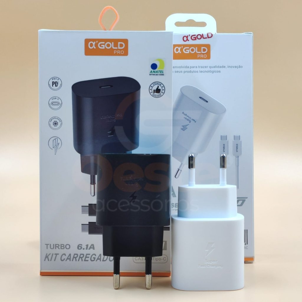 CARREGADOR A'GOLD PD 25W USB-C CA37-3